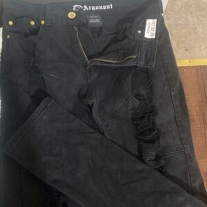 Distressed Black Skinny Jeans for Men